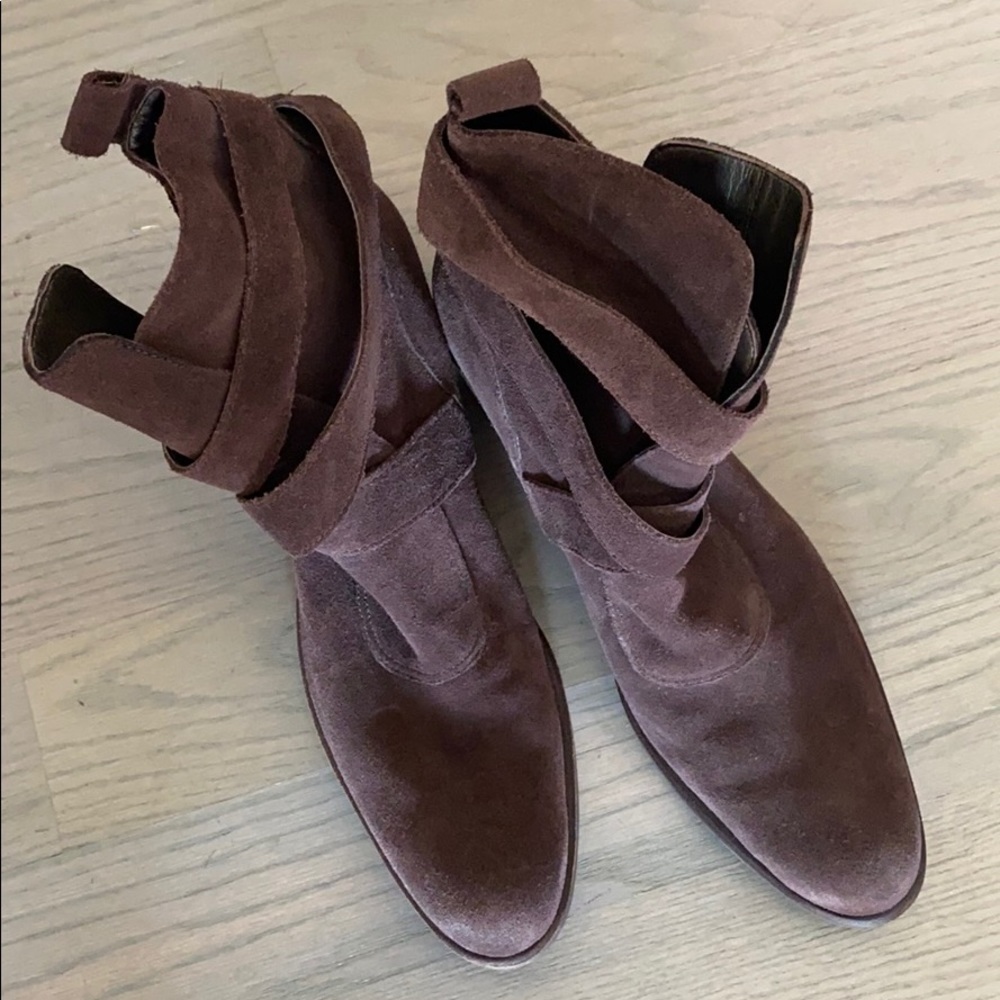Cole Haan G Series Brown Suede Buckle Boots SZ 10B - Picture 6 of 7